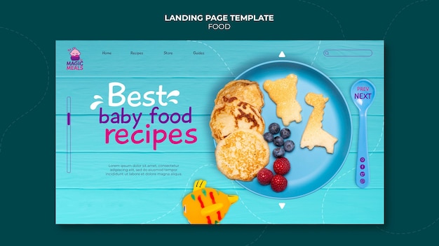 Best baby foods recipes landing page