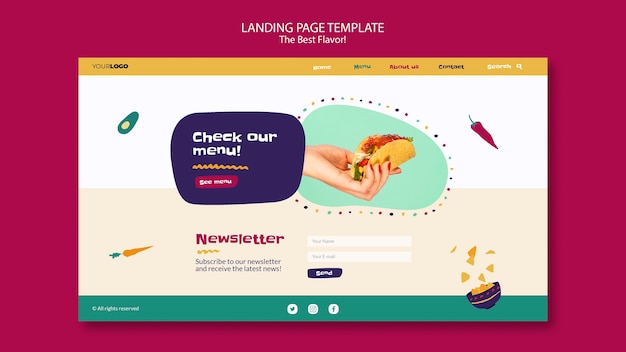 The best flavor landing page