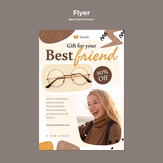 Free PSD best friends forever flyer template