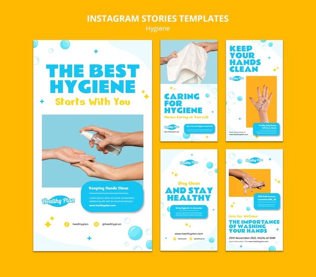 Free PSD best hygiene instagram stories