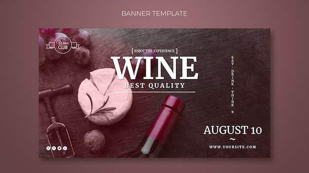 Free PSD best quality wine banner template