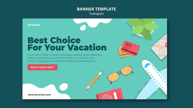 Free PSD best vacation choice banner template