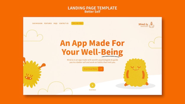 Better self landing page template