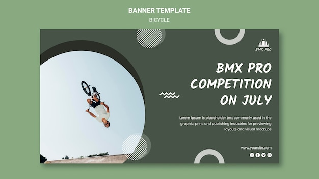 Free PSD bicycle banner template design