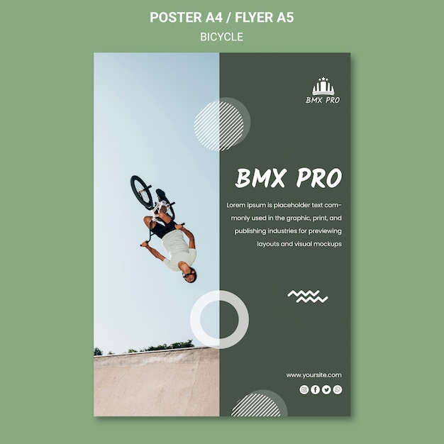 Free PSD bicycle flyer template