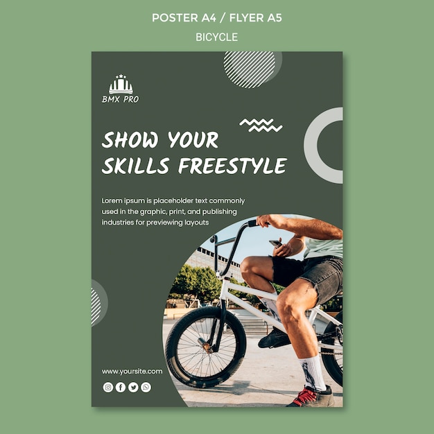 Free PSD bicycle poster template