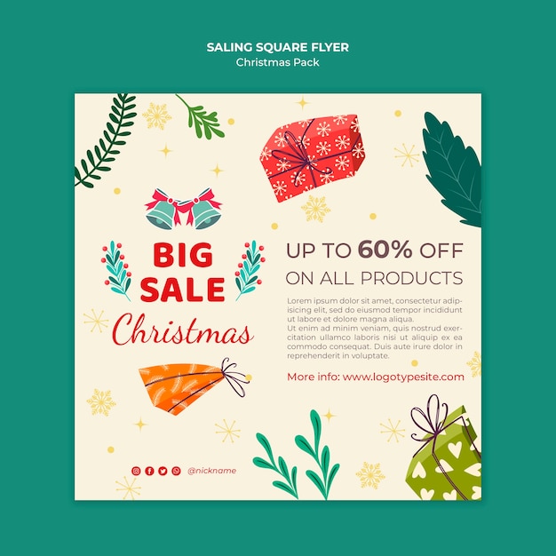 Big sale for christmas flyer