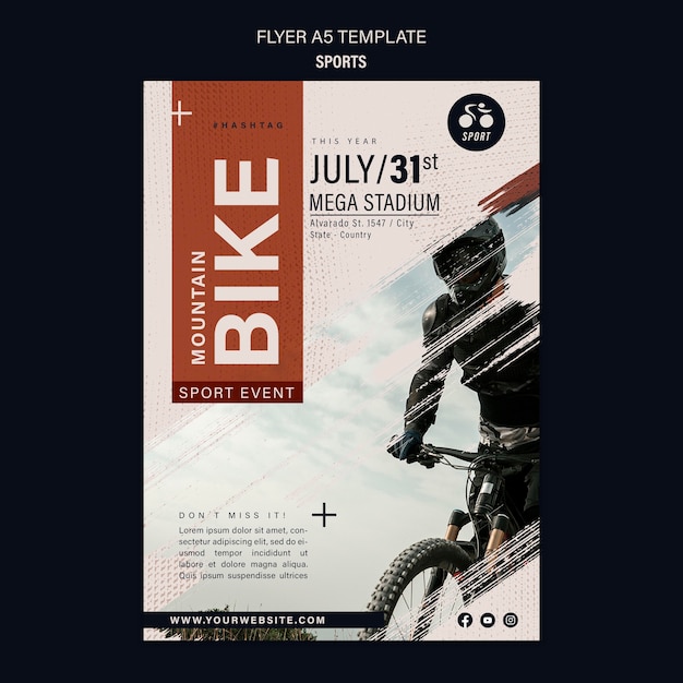 Bike sport flyer design template