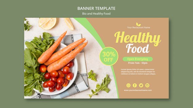 Bio and healthy banner template