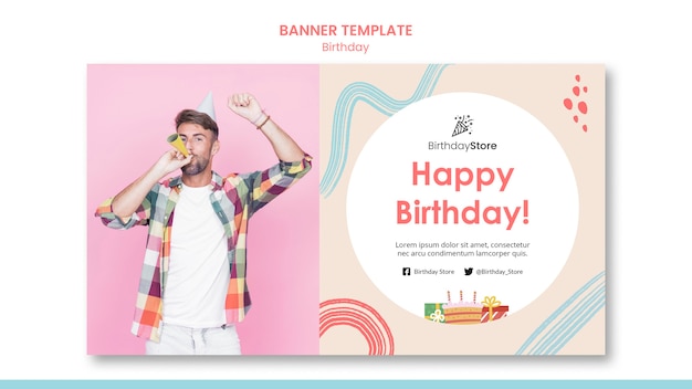 Birthday banner template