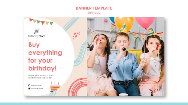 Birthday banner template