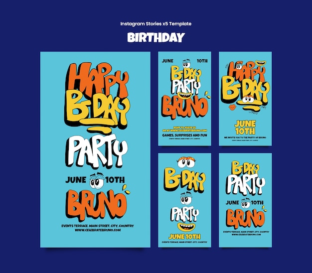 Free PSD birthday celebration  template