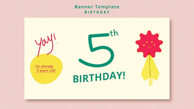 Birthday party horizontal banner