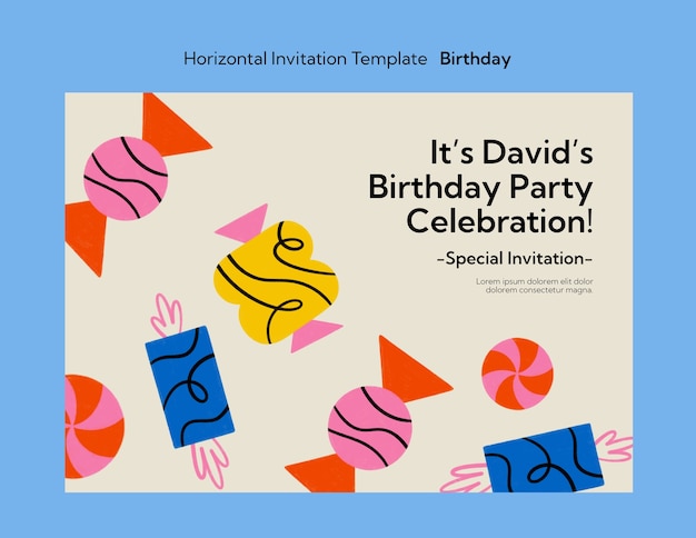 Free PSD birthday  template design