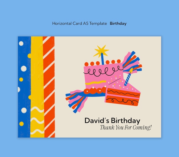 Free PSD birthday  template design