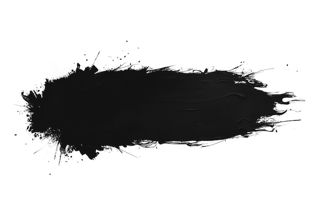 Free PSD black brush stroke