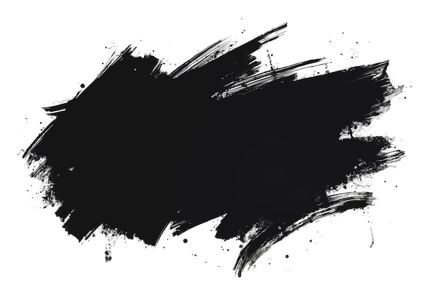 Free PSD black brush stroke