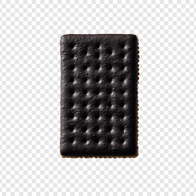 Free PSD black cracker isolated on transparent background