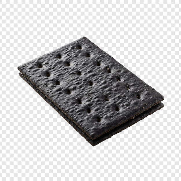 Free PSD black cracker isolated on transparent background