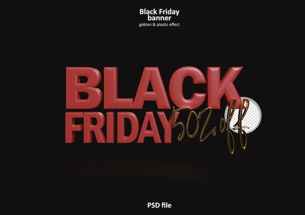 Black Friday 3D Banner