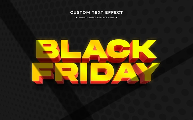 Free PSD black friday 3d text style effect