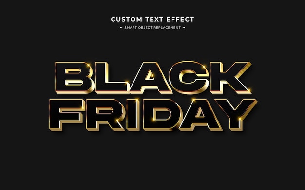 black friday 3d text style effect