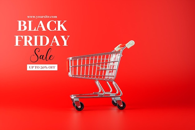 Free PSD black friday discount sale banner design template