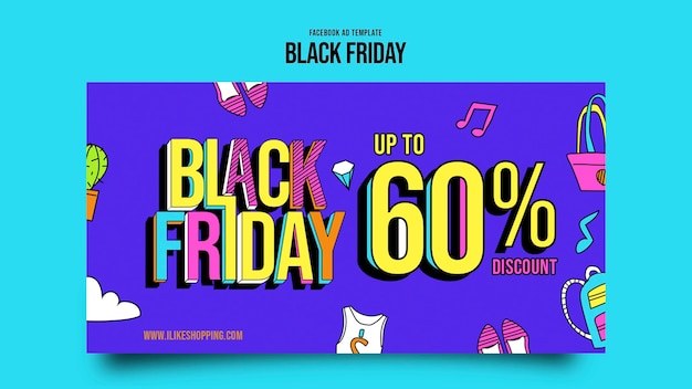 Free PSD black friday facebook template