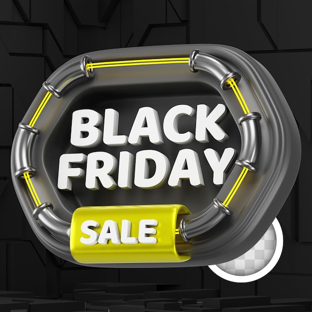 Free PSD black friday flash sale label