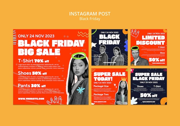 Free PSD black friday instagram posts