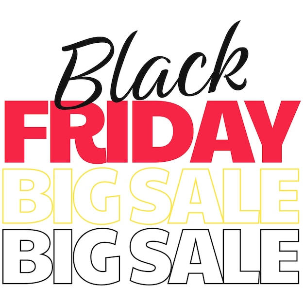 Free PSD black friday label design