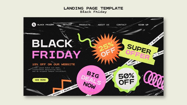 Black friday landing page template