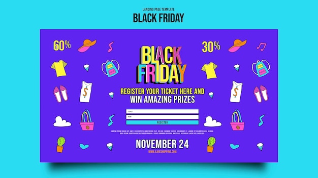 Black friday landing page template