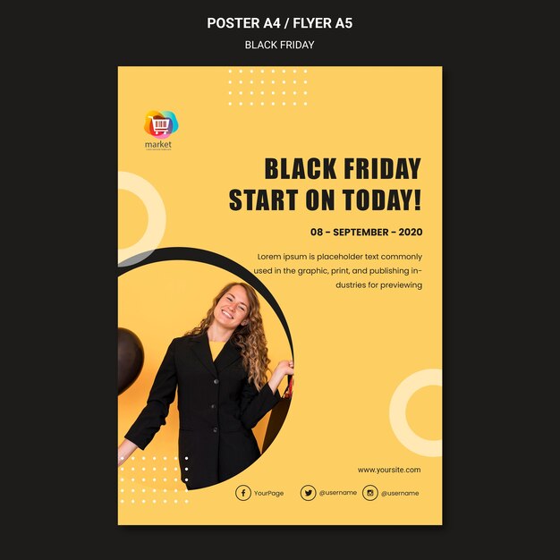 Black friday poster template