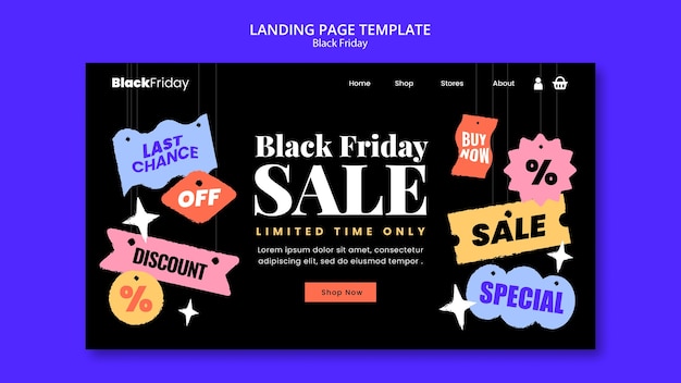 Black friday promotions landing page