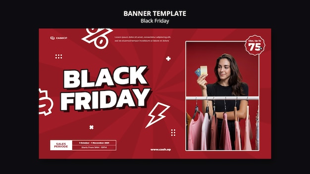 Black friday sale banner template