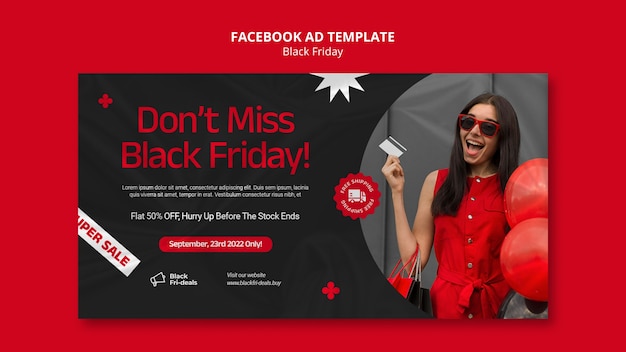 Free PSD black friday sale facebook template