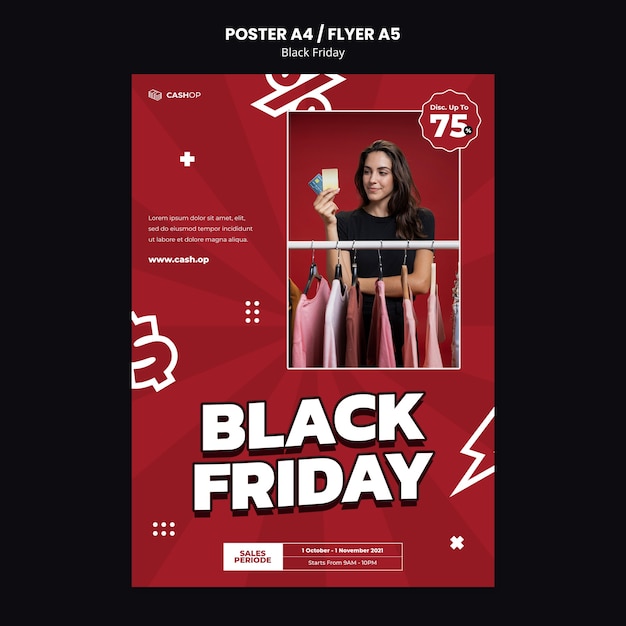 Free PSD black friday sale flyer template