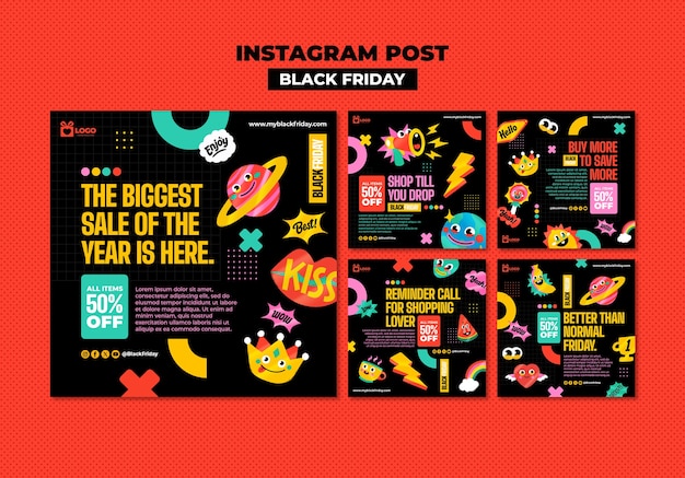 Black friday sale instagram posts