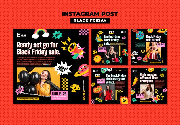 Black friday sale instagram posts