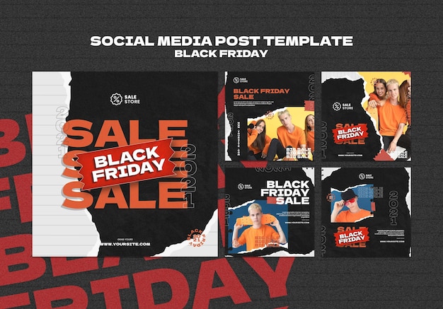 Free PSD black friday sale social media post