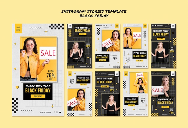 Free PSD black friday sales instagram stories