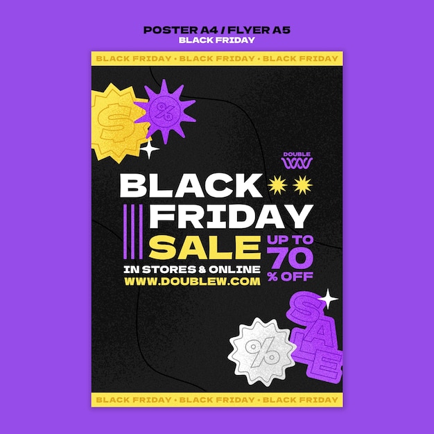 Free PSD black friday sales poster template