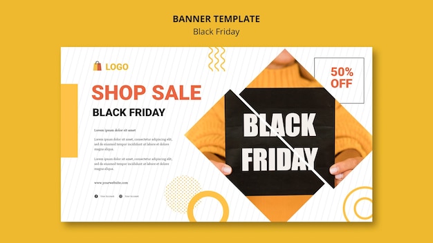 Black friday shopping banner template