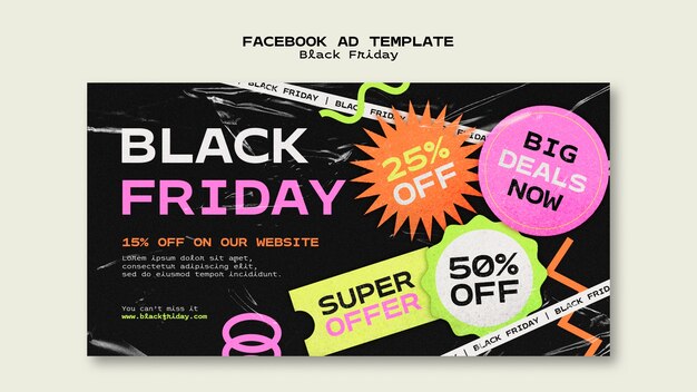 Black friday social media promo template