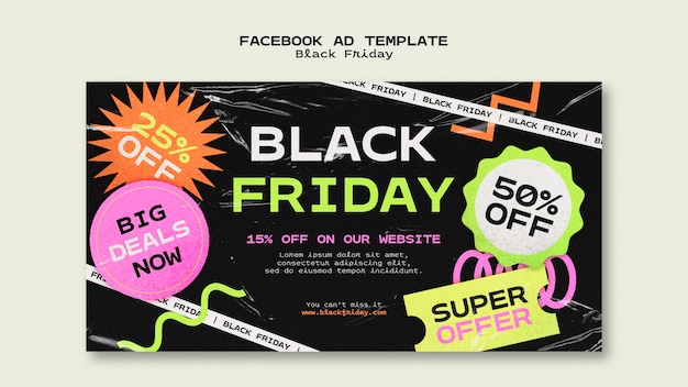 Free PSD black friday social media promo template