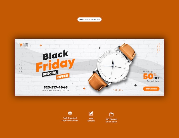 Free PSD black friday special offer facebook cover banner template