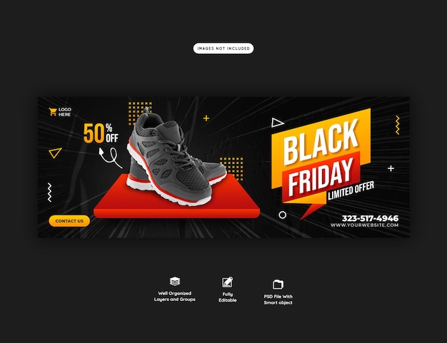 Black Friday super sale facebook cover template