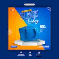 Free PSD black friday super sale social media banner template