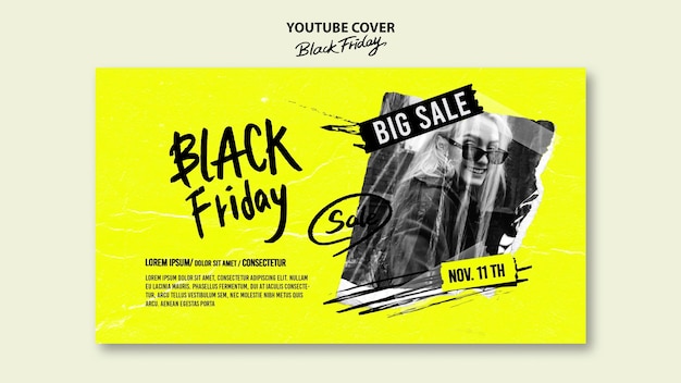 Free PSD black friday template design